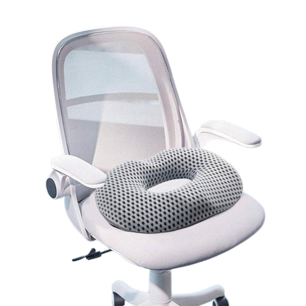 Women's Donut Seat Cushion Thick Memory Foam Hemorrhoid Pillow for Office Home Chairs White