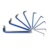 9Pc Hex Key Set with CRV Steel for Car and Motorcycle Repair Blue