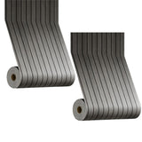 2PCS Self Adhesive Wood Grain Slat Wall Panel PVC Faux Engineered Finish Grey