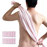 2 PCS Extra Long Exfoliating Back Scrubber Adult Bath Washcloth for Smooth Skin Pink