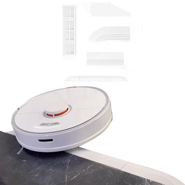 4Pcs Kit Threshold Bars Step Ramp Compatible with Ecovacs/Xiaomi/Cloud Whale Robot Vacuum Cleaner White