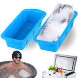 2Pcs Ice Block Mold Silicone Ice Grid Mould Blue