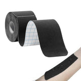 Kinesiology Tape Waterproof Breathable Latex-Free for Ankle Wrists Knees Black