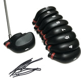 9PCS Golf Iron Head Covers for Standard Golf Irons