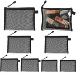 8 PCS Travel Mesh Organizer Set Black Bags in 4 Sizes