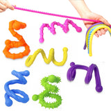 6PCS Sensory Fidget Sticks – Flexible Stress Relief Toys for ADHD
