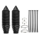 12 Pcs Tie Rod Boot Kit with Clips and Cable Ties for Steering System Protection