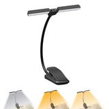 Dual Head Foldable LED Reading Clip Light with Dimmable Brightness