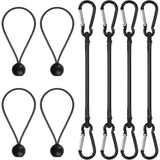 8 Pcs Bungee Cords with Hooks Heavy Duty Bungee Straps Strong Elastic Rope for Outdoor Tent Luggage