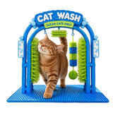 Self Grooming Arch Station for Cats with Brush and Play Kit