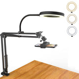 Ring Light with Overhead Camera Phone Mount for Video Recording and Zoom Meetings