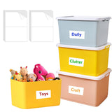 100 PCS No Residue Storage Bin Label Matte White Blank Box Label for School Home