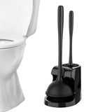 Toilet Plunger and Brush Set 2-in-1 with Extended Handle for Bathroom