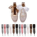 6 Pairs Shoe Laces Fashion Soft Satin Ribbon Shoelaces for Sneakers Boots