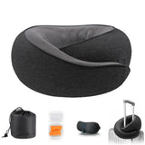 G-Shape Neck Pillow Set Memory Foam with Eye Mask Earplugs Travel Bag