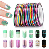 30 Rolls DIY Nail Art Striping Tape Lines for Home Salon Decor