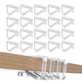 24 PCS Clear Plastic Tablecloth Clips for Indoor Outdoor Tables