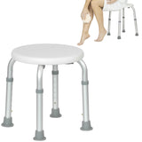 Adjustable Shower Stool Bench Round Bath Seat Chair for Elderly