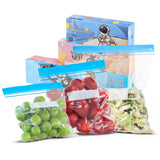70 PCS Double Zipper Seal Reusable Freezer and Food Storage Bags