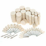 129 PCS Wool Buffing Wheel and Mounted Polishing Point Kit