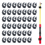 40 PCS Plastic Club Clip Fishing Rod Pole Storage Tip Clips Clamps Holder