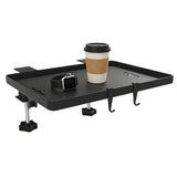 Foldable Metal Bedside Shelf No Drill with Cable Hole and 2 Hooks