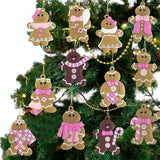 12PCS Gingerbread Man Christmas Decorations – Hanging Pendants for Christmas Tree