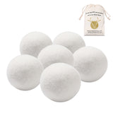 6 PCS Reusable Wool Dryer Balls for Softer Laundry and Reduced Static