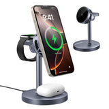Wireless Charger 3 in 1 Super Fast Charging Station Compatible with Phone Watch Earbuds