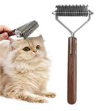 Large 2-Sided Undercoat Rake for Dogs & Cats Pet Grooming Dematting Brush