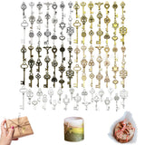 100 PCS Vintage Charms Mixed Antique Style Bronze Brass for Pendant DIY Jewelry Making