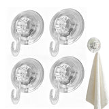 4Pcs Suction Cup Hooks Drill Free for Windows Glass Bathroom