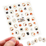 Halloween Nail Stickers Black Cat Ghost Pumpkin Self Adhesive