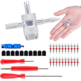 35PCS Tire Valve Core Remover Tool Set for Cars Trucks and Motorcycles