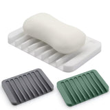 3Pcs Self Draining Soap Dishes Waterfall Drainer Soap Holder for Bathroom