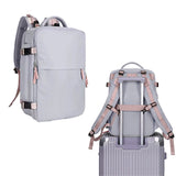 Travel Backpack Airline Carry On Backpack Water Resistant Sports Luggage Bag with Shoe Compartment Gray