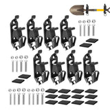 8PCS Heavy Duty Metal Rubber Shovel Mount Kit Truck For Roof Rack Garage
