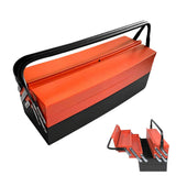 3 Tier Metal Tool Box Portable with Handle and Lock Hole for Home