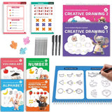 Grooved Writing Practice with 10 Refills for Age 3 to 8 Preschool Learning Activities