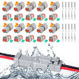 10 PCS For Deutsch DT 2 Way Pin Male/Female Electrical Connector Plug Waterproof