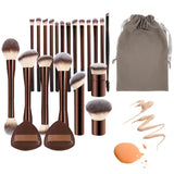 20PCS Makeup Brushes Set with Eyeshadow Concealer and Foundation Brushes for Women