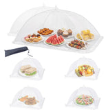 6 PCS Reusable Mesh Food Covers Foldable with Storage Bag for Picnic