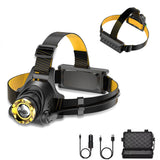 LED Headlamp USB Rechargeable Headlight Head 3 Modes for Outdoor Camping
