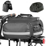 Cycling Bike Bag Rack Back Rear Seat Tail Carrier Trunk Pannier  with Rain Cover