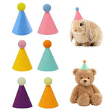 Pet Plush Toy Birthday Party Hat with Adjustable Elastic Photo Prop