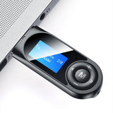 LCD Bluetooth 5.0 Transmitter & Receiver USB Audio Adapter for TV Car and PC Speakers