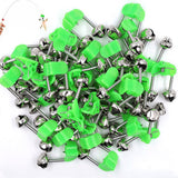 20 Pcs Fishing Rod Tip Bite Alarm Bells for Day and Night Fishing