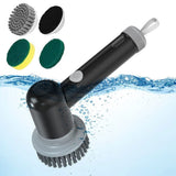 Cordless Electric Spin Scrubber with 4 Replaceable Brush Heads for Deep Cleaning