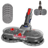 Mop Head with Detachable Water Tank and 6 Reusable Mop Pads for Dyson V7 V8 V10 V11 Vacuum Cleaners