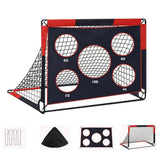 Portable Soccer Goal with Target Gate Foldable Training Target Goal for Backyard
